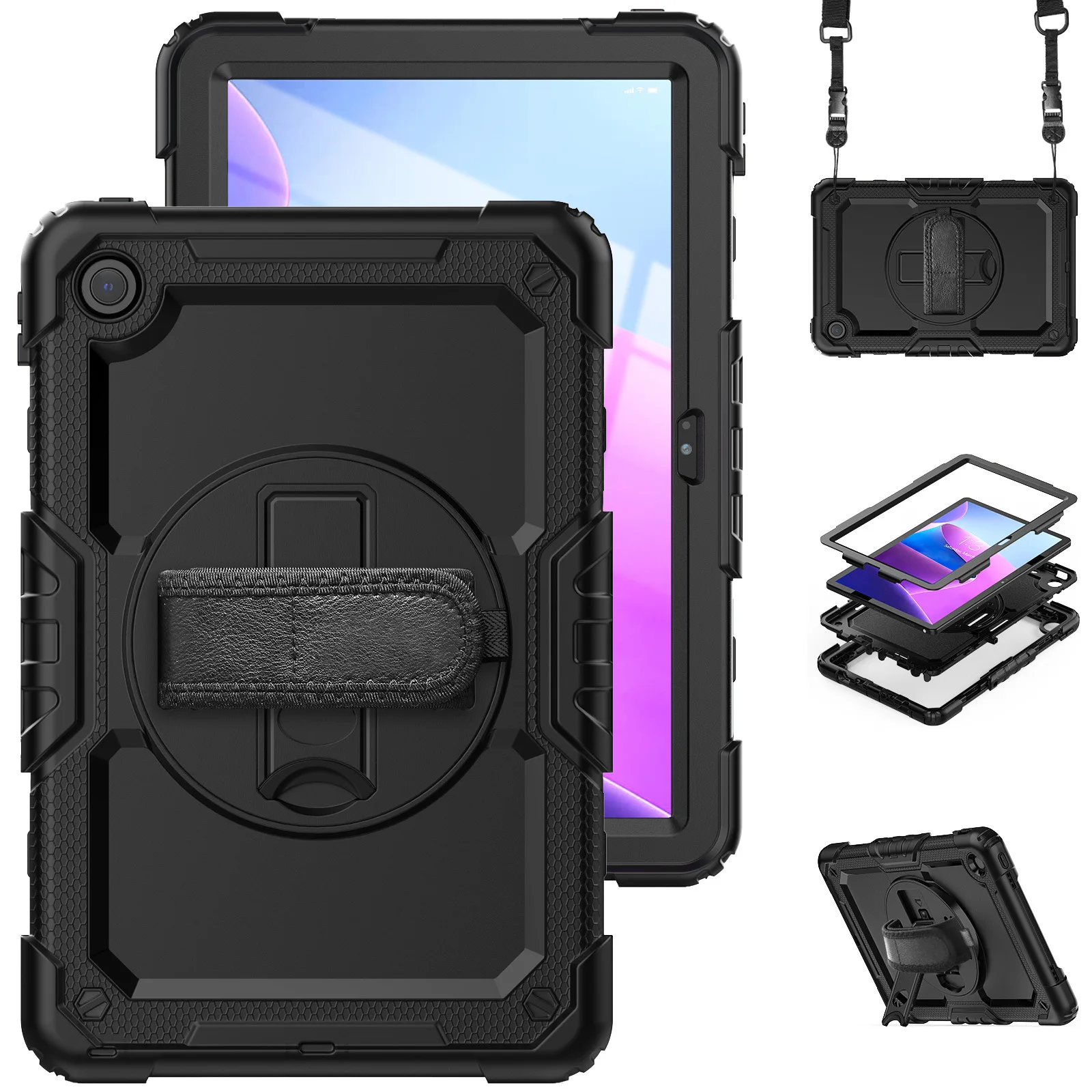 Lenovo Tablet M11 Accessories - Etui z podpórką i paskiem na