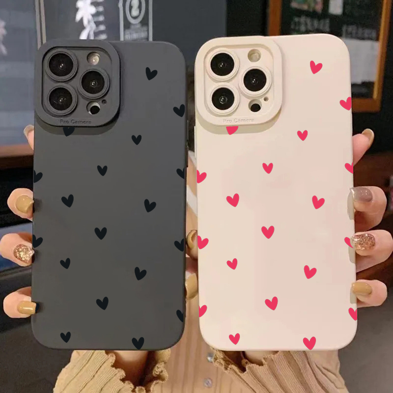 Samsung Galaxy S25 - Czarne etui ochronne w kształcie serca