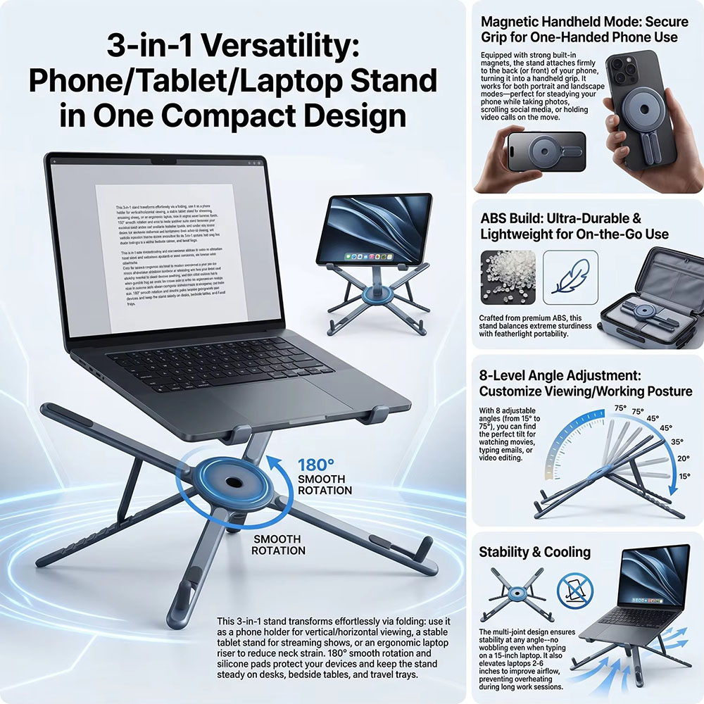 Przenośny magnetyczny uchwyt n – Tablet Phone Accessories recenzja i cena
